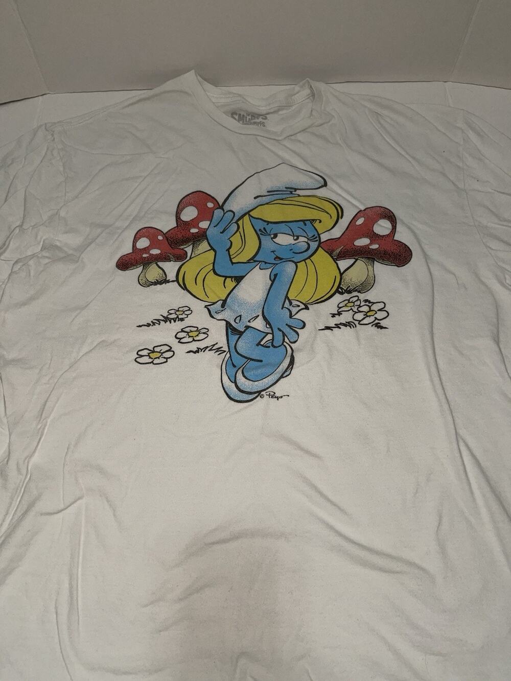 Zara x Smurfs Vintage Style Smurfette Graphic T-Shirt Women's Size L